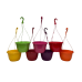 25CM PLASTIC HANGING POTS / BASKETS PLANTERS X10 - VIVID COLOURS